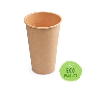 Pohár papierový kraft O90mm 510ml `XL: 0,4L/16oz`, 50 ks
