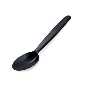 Lyžica (PP) znovu použiteľná čierna 18,5 cm, 50 ks
