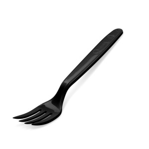Vidlička (PP) znovu použiteľná čierna 18,5 cm, 50 ks