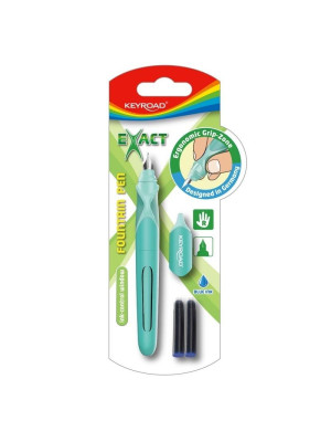 Ergonomické plniace pero KEYROAD -  2 náplne zdarma - mix farieb