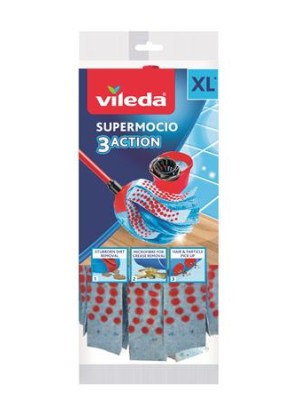 Mop, mikrovlákno, VILEDA "Supermocio 3Action", modrý