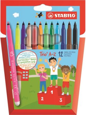 Fixky STABILO Trio A-Z, 12 ks