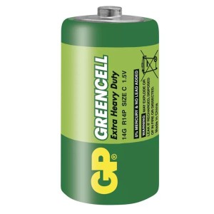 Batéria GP 14S zinko-uhlíková, malý monočlánok 1,5V (R14)