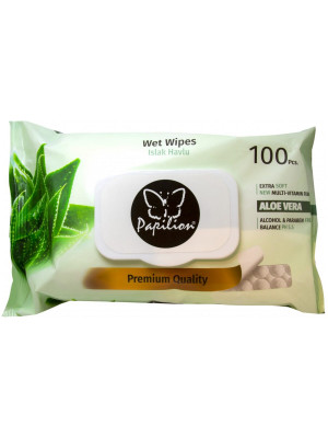 Vlhčené utierky Papilion Aloe Vera 100ks