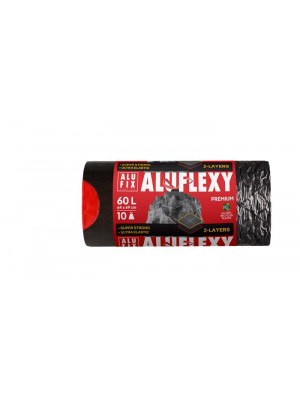 Vrecia na odpadky, zaťahovacie, 60 l, 10 k ALUFIX "Aluflexy"