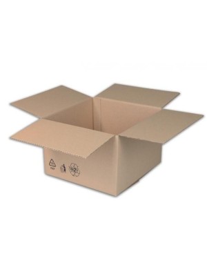 Škatuľa s klopou, hnedá, 289 x 189 x 92 mm