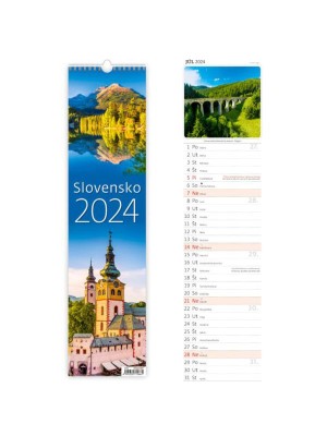 Kalendár nástenný dlhý Slovensko 2024