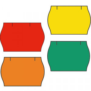 Etikety do etiketovacích klieští, 25x16, METO farebné