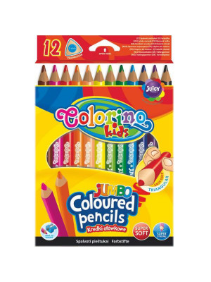 Farbičky COLORINO Jumbo trojhranné, 12 ks