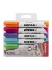 Popisovač na biele a flipchartové tabule, sada, 1-3 mm, kužeľový, KORES "K-Marker", 6 rôznych farieb