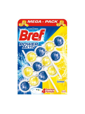 Bref Power Aktiv WC závesný blok tuhý 3 x 50 g Citró