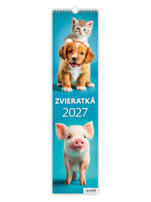 Kalendár nástenný dlhý Zvieratá 2027