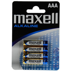 Batéria, AAA, tužková, 4 ks MAXELL alkaline 