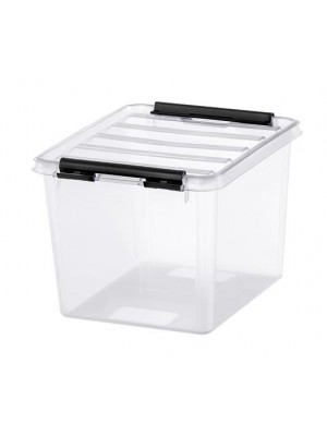 Úložný box, plastový, 3 l, čierne úchytky, SMARTSTORE "Classic 3", priehľadný Úložný box, plastový, 3 l, čierne úchytky, SMARTSTORE "Classic 3", priehľadný