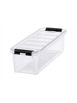 Úložný box, plastový, 3,5 l, čierne úchytky, SMARTSTORE "Classic 4", priehľadný Úložný box, plastový, 3,5 l, čierne úchytky, SMARTSTORE "Classic 4", priehľadný