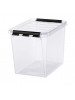 Úložný box, plastový, 14 l, čierne úchytky, SMARTSTORE "Classic 11", priehľadný
