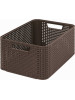 Odkladací box, s efektom rattanu, 18 l, "Style M"
