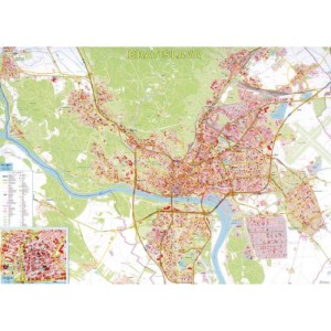 Mapa Bratislavy 1300 x 1000 mm