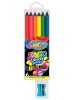 Farbičky COLORINO Jumbo neónové, čierne drevo, 6 ks + strúhadlo