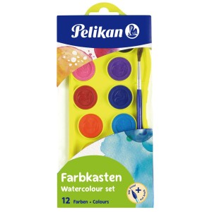 Vodové farby Pelikan Junior 12 farieb + štetec