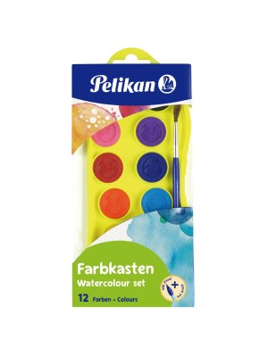 Vodové farby Pelikan Junior 12 farieb + štetec