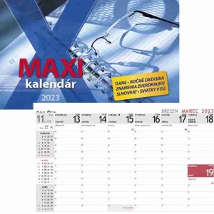 Kalendár stolový pracovný MAXI 2023