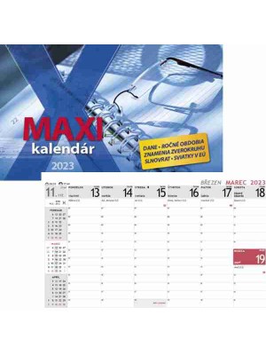 Kalendár stolový pracovný MAXI 2023