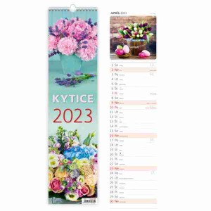 Kalendár nástenný dlhý Kytice 2023