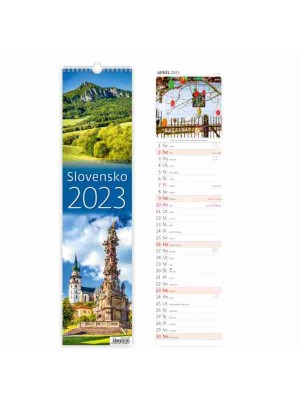 Kalendár nástenný dlhý Slovensko 2023