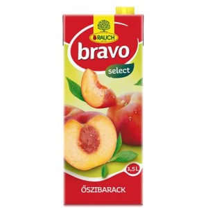 Ovocná šťava RAUCH Bravo broskyňa, 1,5 l