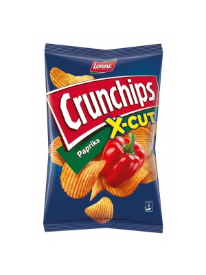 Zemiakové lupienky CRUNCHIPS X-Cut, paprikové, 85 g