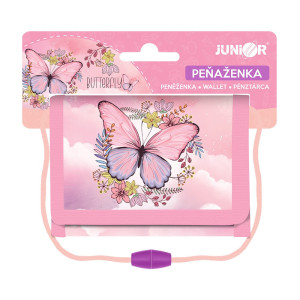 Detská textilná peňaženka JUNIOR S9 BUTTERFLY
