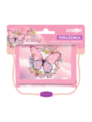 Detská textilná peňaženka JUNIOR S9 BUTTERFLY Detská textilná peňaženka JUNIOR S9 BUTTERFLY