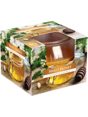 Vonná sviečka Bispol v skle Sweet honey (sladký med) 103 g