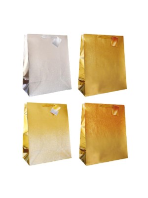 Vianočná papierová taška 260x330mm textilné ušká vo farbe tašky mix 4 motívov bez možnosti výberu