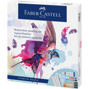 Aquarelové farby FABER CASTELL 5 ml set s príslušenstvom 18 ks