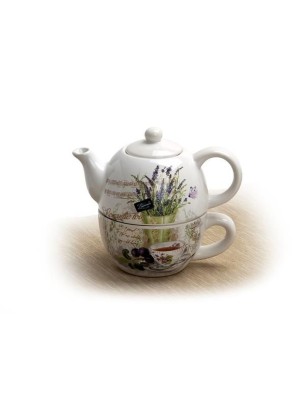 Šálka s kanvicou s levanduľovým vzorom, 240 ml