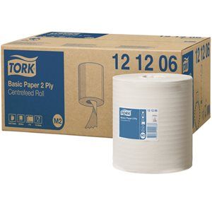Utierky papierové kotúčové TORK M2 systém, biele