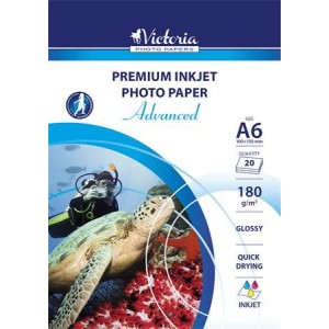 Fotopapier VICTORIA "Advanced", vysokolesklý, A6, 180 g