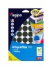 Etikety kruhové 24mm Agipa A5 čierne