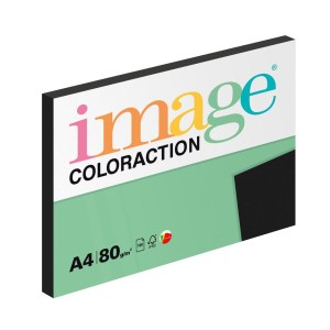 Farebný papier Image Coloraction, A4, 80g, čierny