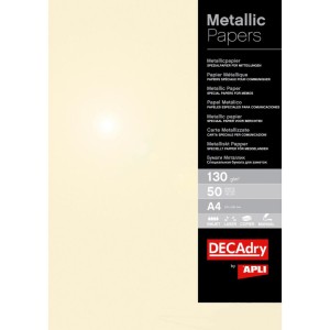 Metalický papier APLI, A4, 130 g/m2, champagne