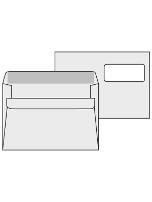 Obálky C5, samolepiace s okienkom hore, 50 ks