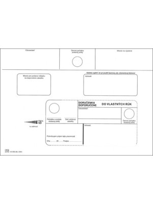 Obálky s doručenkou C5, DVR bez opak. doručovania, 50 ks
