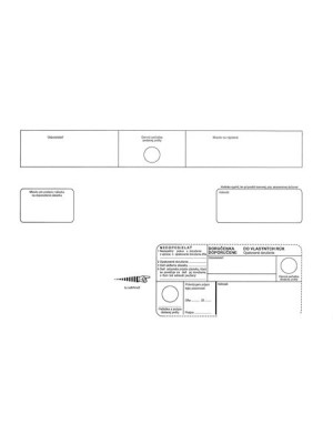 Obálky s doručenkou C4, DVR s opak. doručením, 25 ks