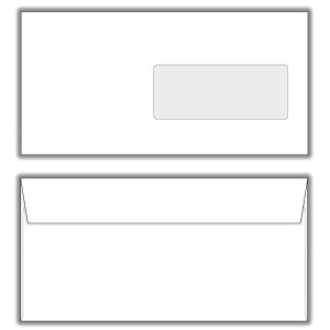 Poštové obálky DL, s páskou a okienkom, 1 000 ks