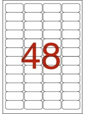 Polyesterové samolepiace etikety, biele, 45,7 x 21,2 mm