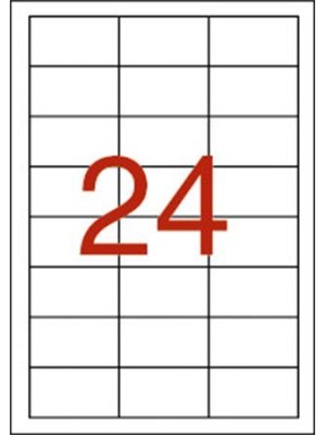 Polyesterové samolepiace etikety, biele, 64,6 x 33,8 mm