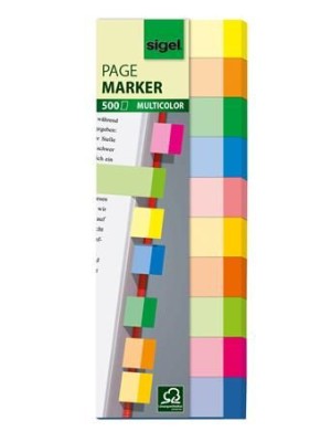 Papierové záložky SIGEL, "Multicolor", 15 x 50 mm