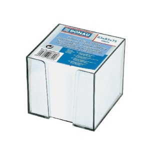 Bloky "kocka" biele, nelepené, v plastovej krabičke